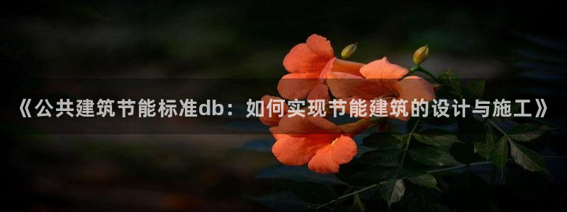 e尊国际官方网站：《公共建筑节能标准db：如何实现节能建筑的设计与施工》